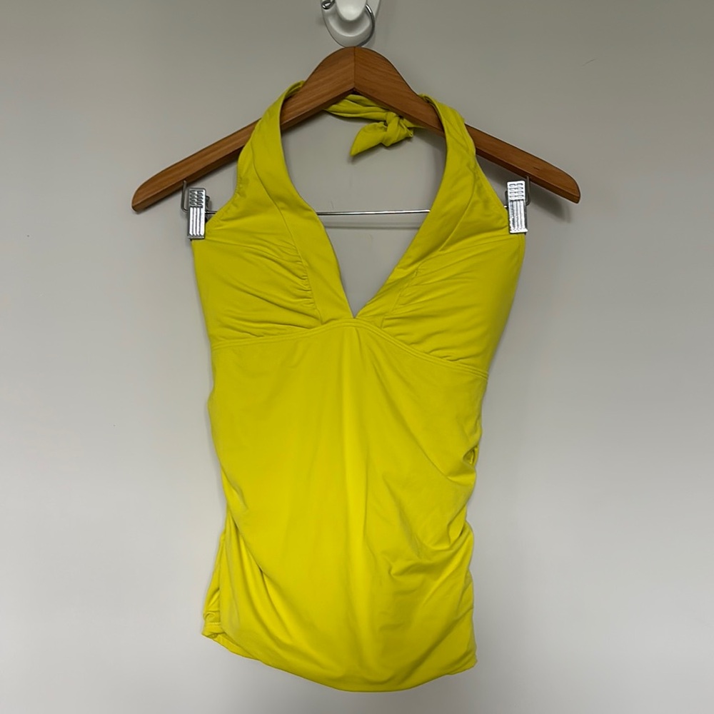 Athleta Yellow Tankini Top Sz ST EUC